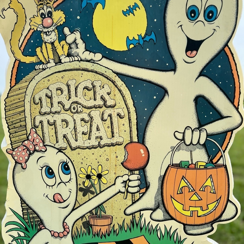 Vintage Halloween Yard Art And Stake Sign Window Cling - Picture 3 of 13